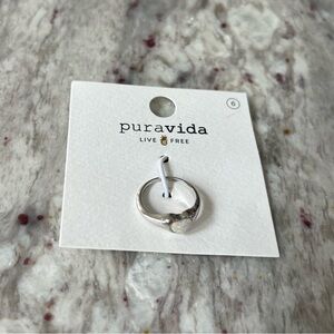 Puravida silver heart ring